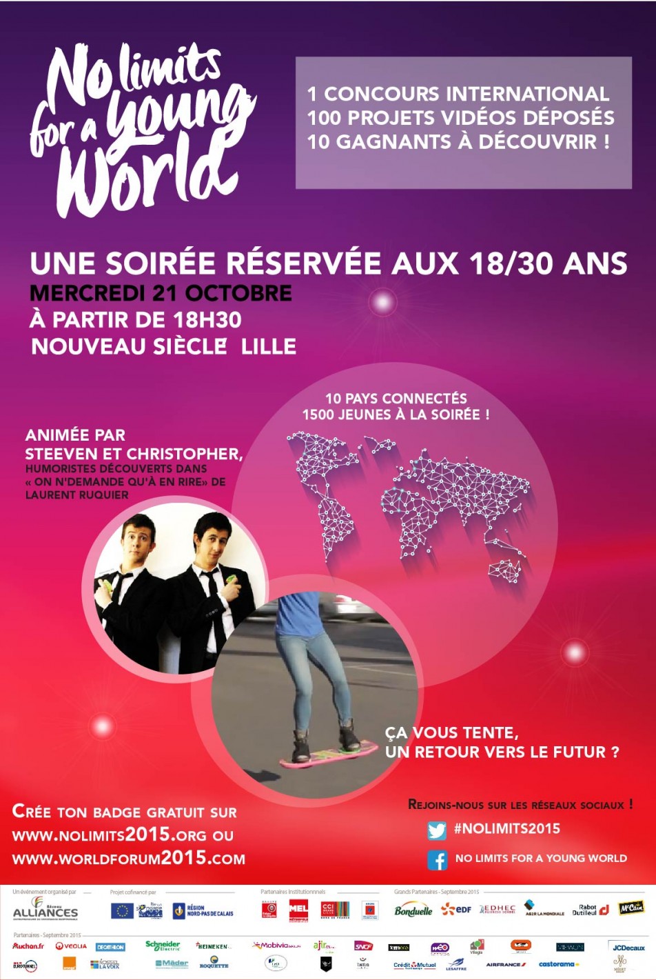 Image à la une de 21 octobre 2015 – Soirée No limits for a Young World